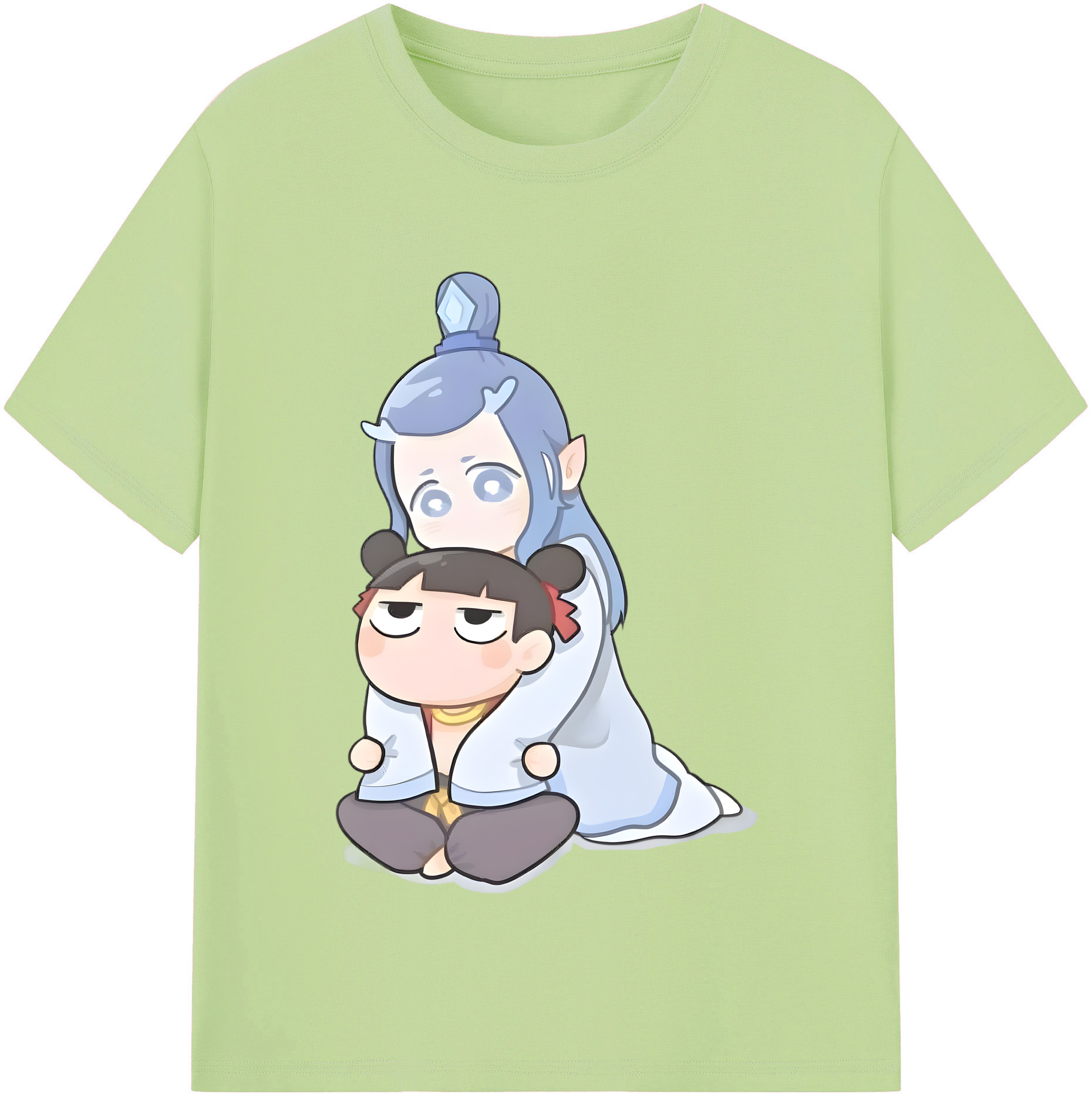 （画像用） Ne Zha 2 ナタ 魔童の大暴れ 綿100％半袖Tシャツ（フロントプリント）